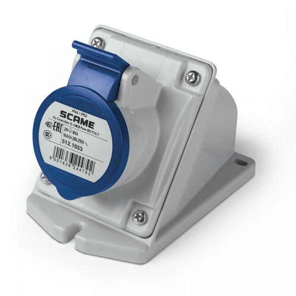 Розетка в настенном исполнении серия Eureka 16A 2P+E