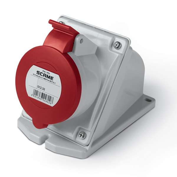 Розетка в настенном исполнении серия Eureka 32A 3P+E