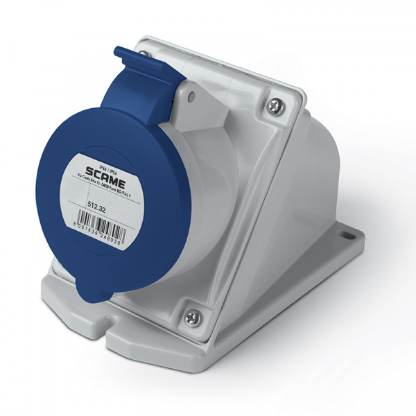 Розетка в настенном исполнении серия Eureka 32A 2P+E