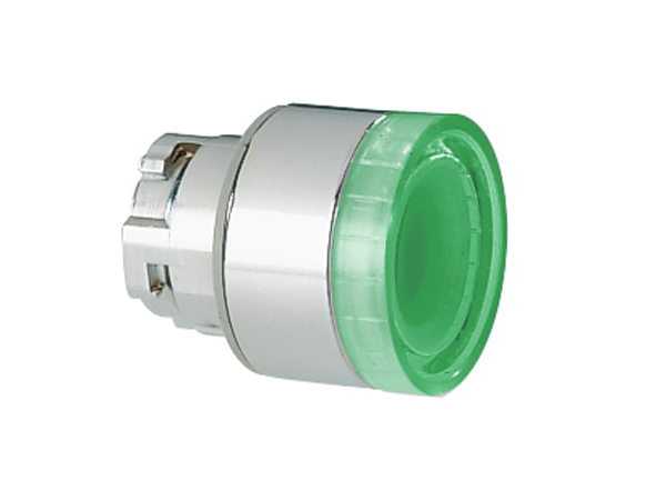 Кнопка с подсветкой зеленая с фиксацией 8 LM2T QL103