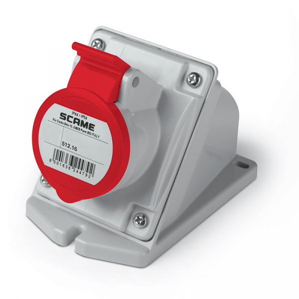 Розетка в настенном исполнении серия Eureka 16A 3P+N+E