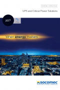 Socomec. UPS and Critical Power Solutions. General Catalogue